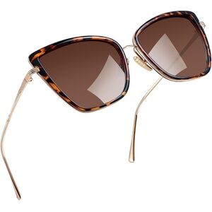 Tortoiseshell Cat-Eye Sunglasses - Brown Lenses